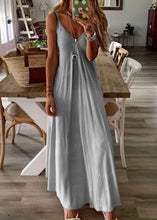 Φόρτωση εικόνας στο εργαλείο προβολής Συλλογής, Γυναικείο Αμάνικο Φόρεμα με V λαιμόκοψη μέχρι τον αστράγαλο
