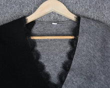 Φόρτωση εικόνας στο εργαλείο προβολής Συλλογής, Μακρυμάνικο ντραπέ χρώμα μπλοκ πουλόβερ
