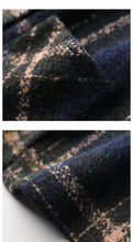 Φόρτωση εικόνας στο εργαλείο προβολής Συλλογής, Μακρυμάνικο μάλλινο παλτό με καρό κουμπί
