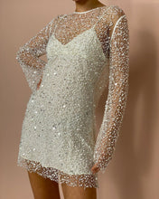 Φόρτωση εικόνας στο εργαλείο προβολής Συλλογής, Μίνι φόρεμα σιφόν διακοσμημένο με κρύσταλλα
